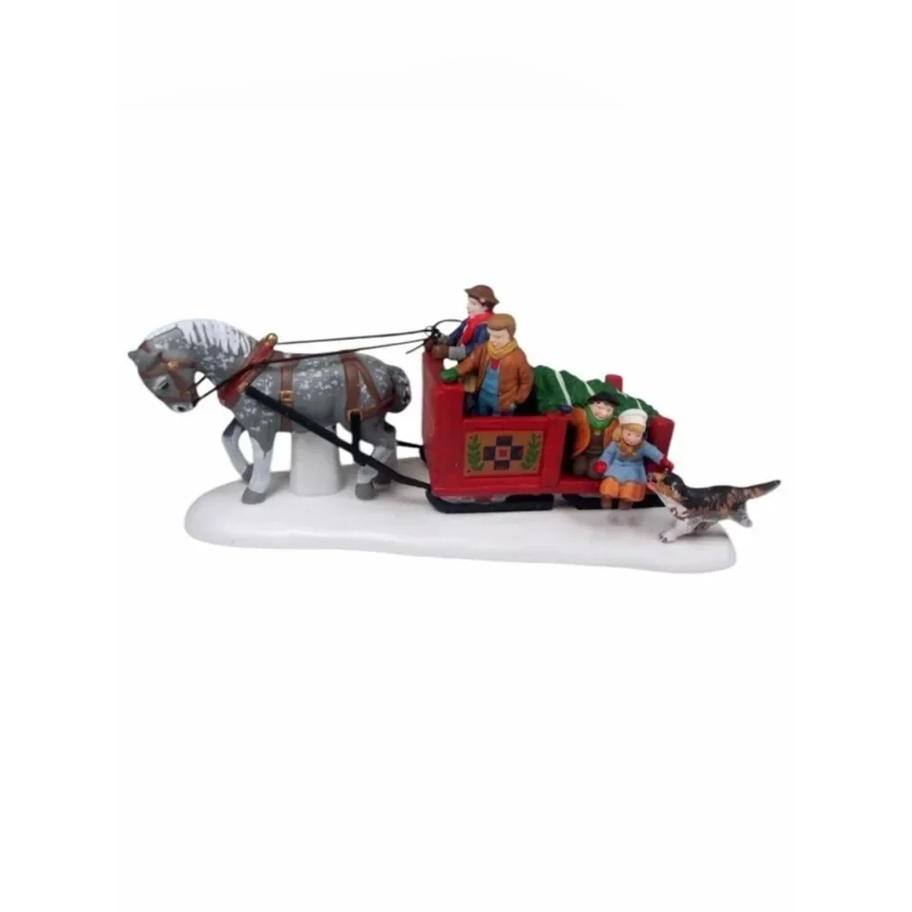 Dept 56 Heritage Village Over the River and Through the Woods #56545 Sleigh EUC